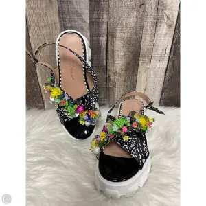 Sandals Heels Platform By Betsey Johnson In Multi-colored, Size: 7