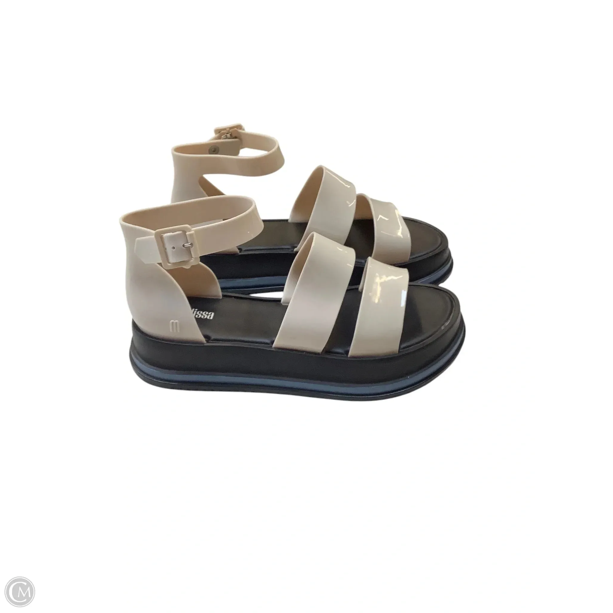 Sandals Heels Platform By Cmb In Cream, Size: 9