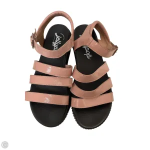 Sandals Heels Platform By Jelly Pop In Black & Pink, Size: 8.5