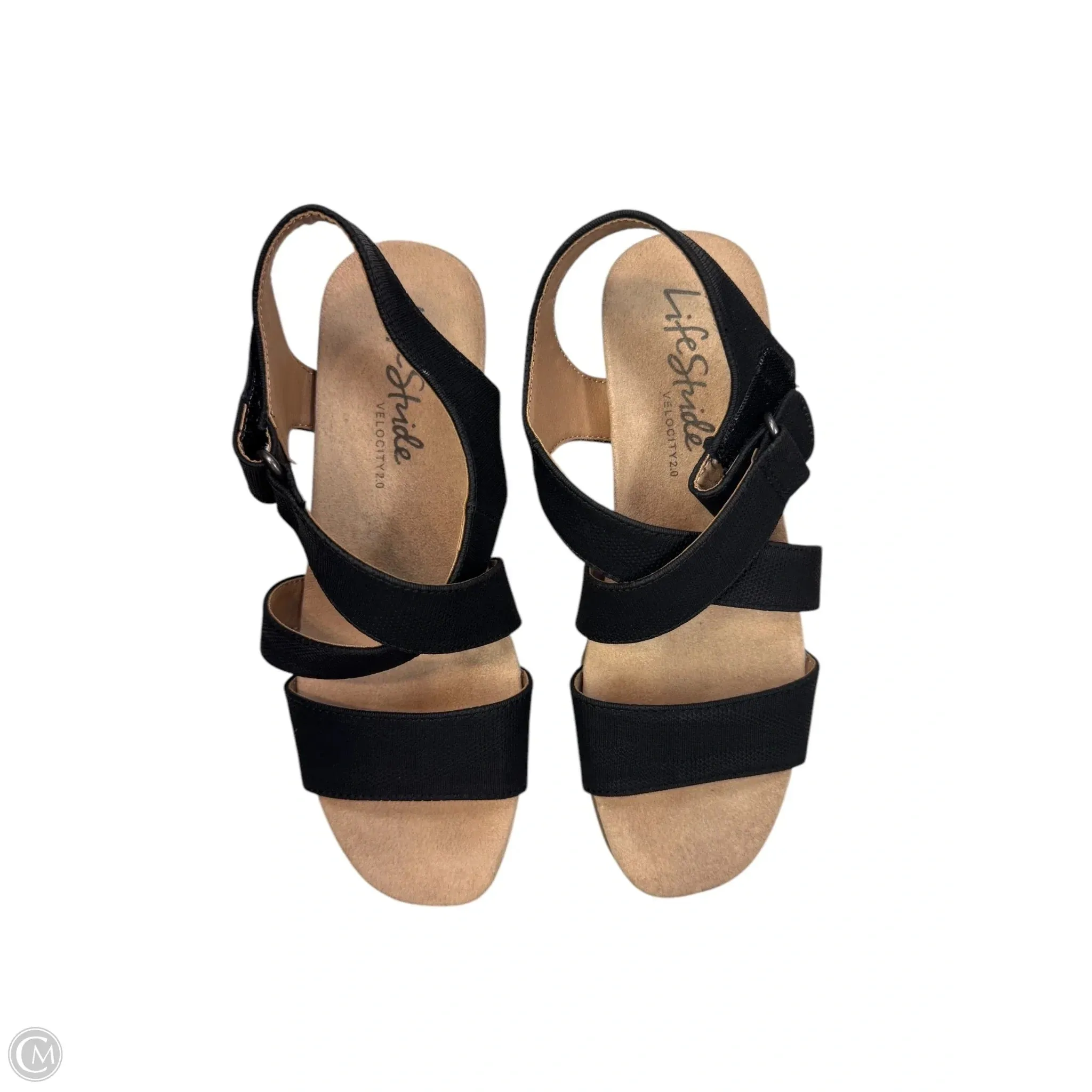 Sandals Heels Platform By Life Stride In Black, Size: 6.5