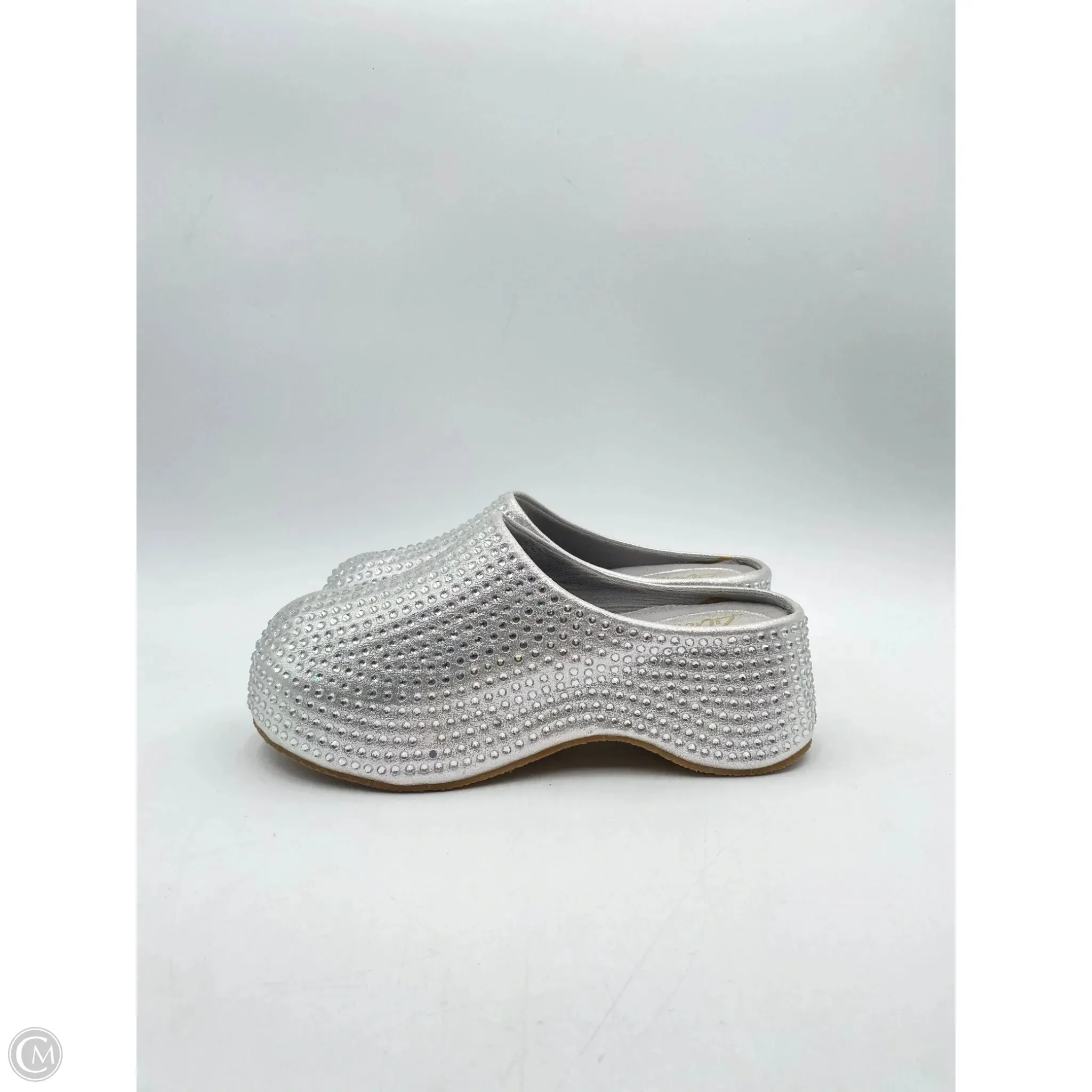 Sandals Heels Platform By Liliana In Silver, Size: 6.5