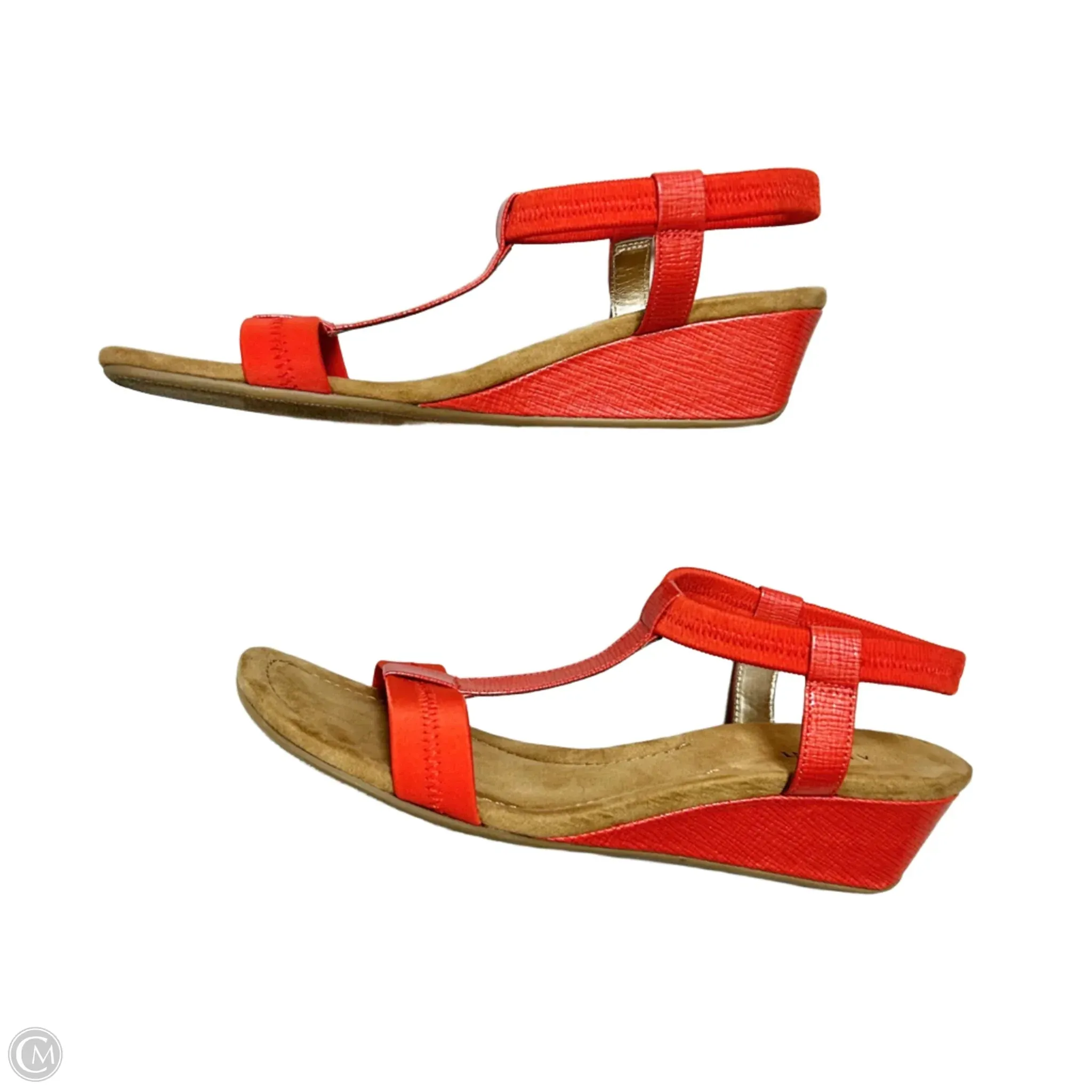Sandals Heels Wedge By Alfani In Orange, Size: 9