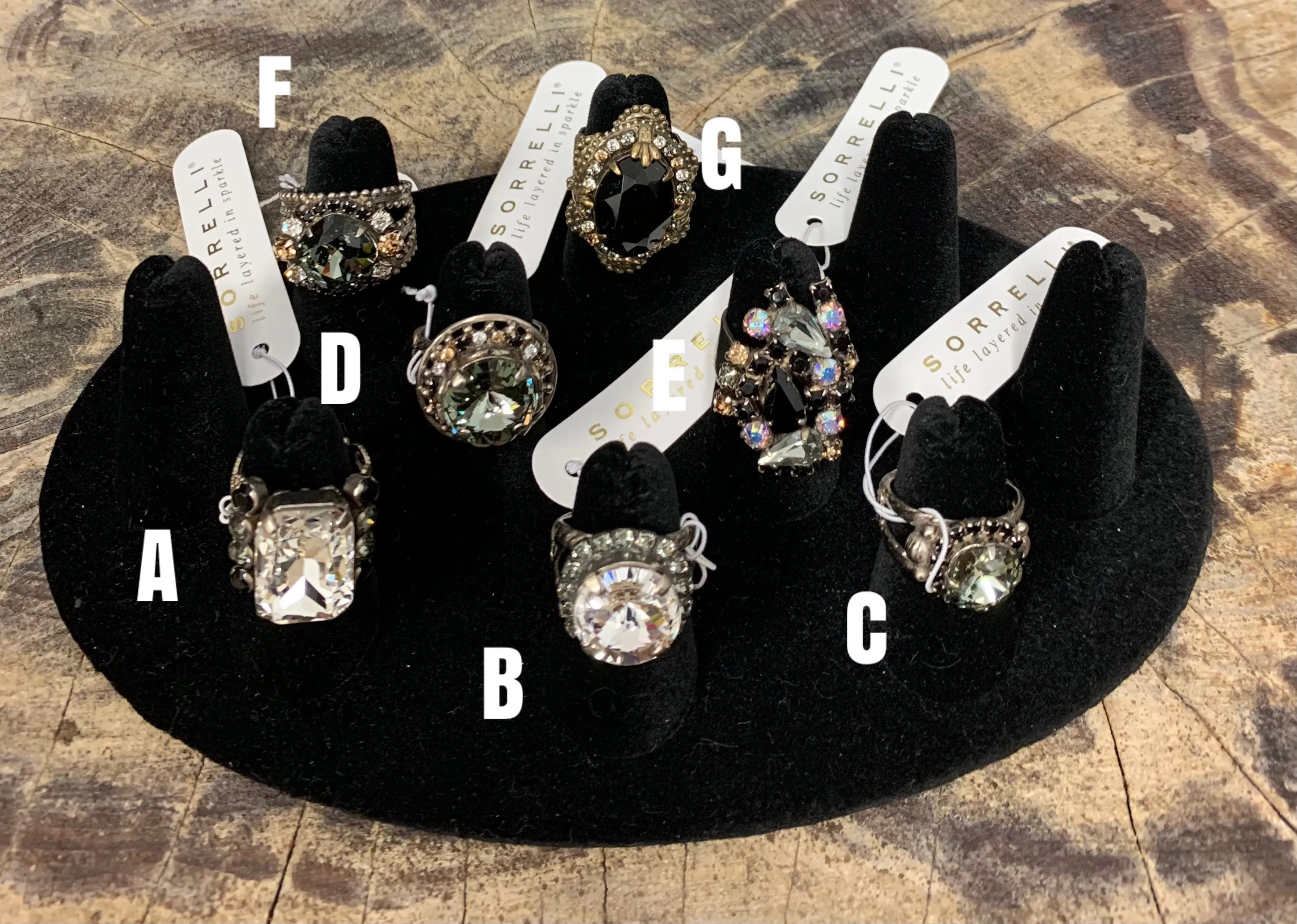 Sorrelli Evening Moon Rings