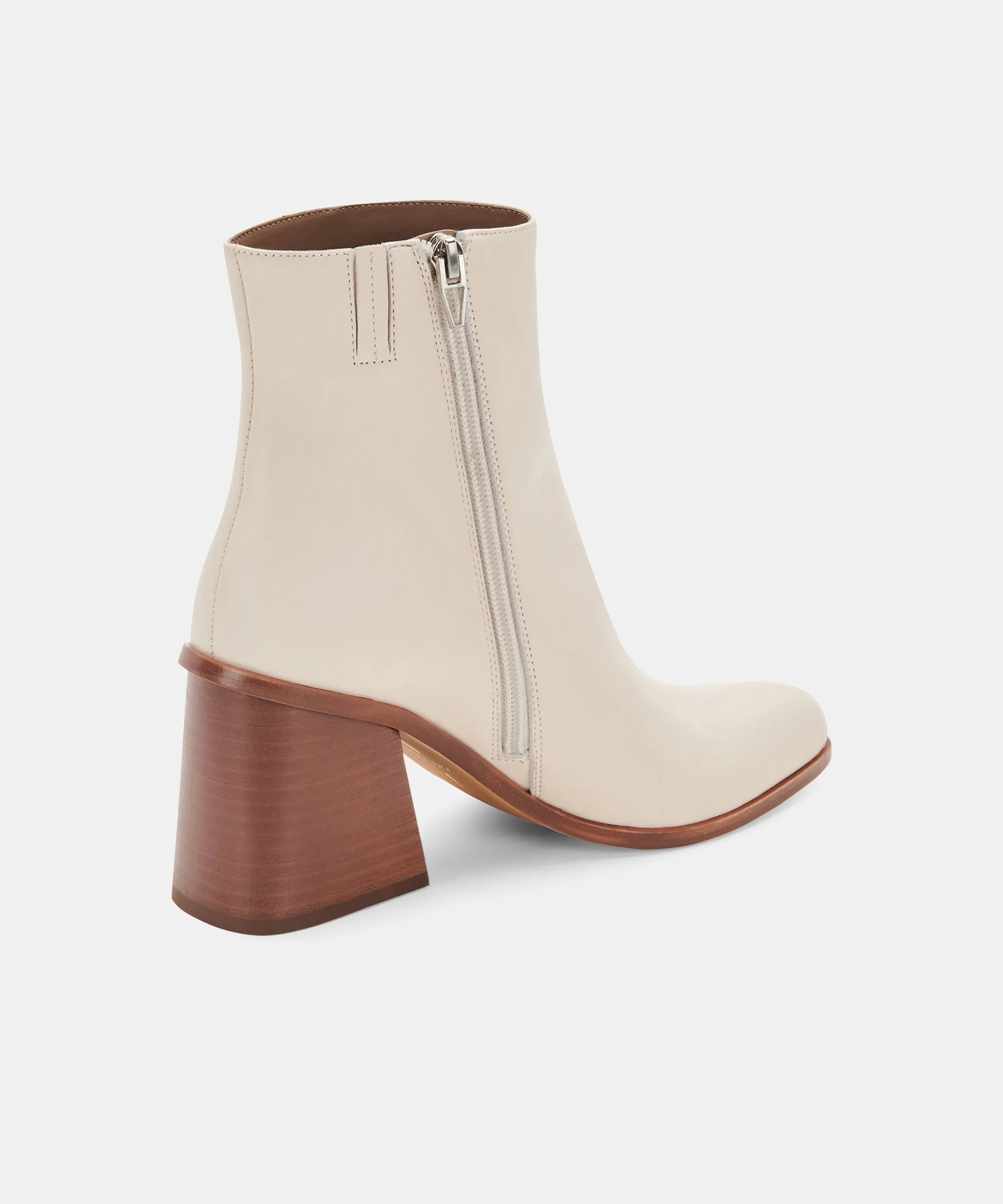 TERRIE BOOTIES IVORY LEATHER