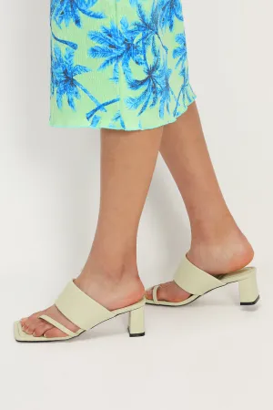 Toe Thong Mid Heeled Sandals