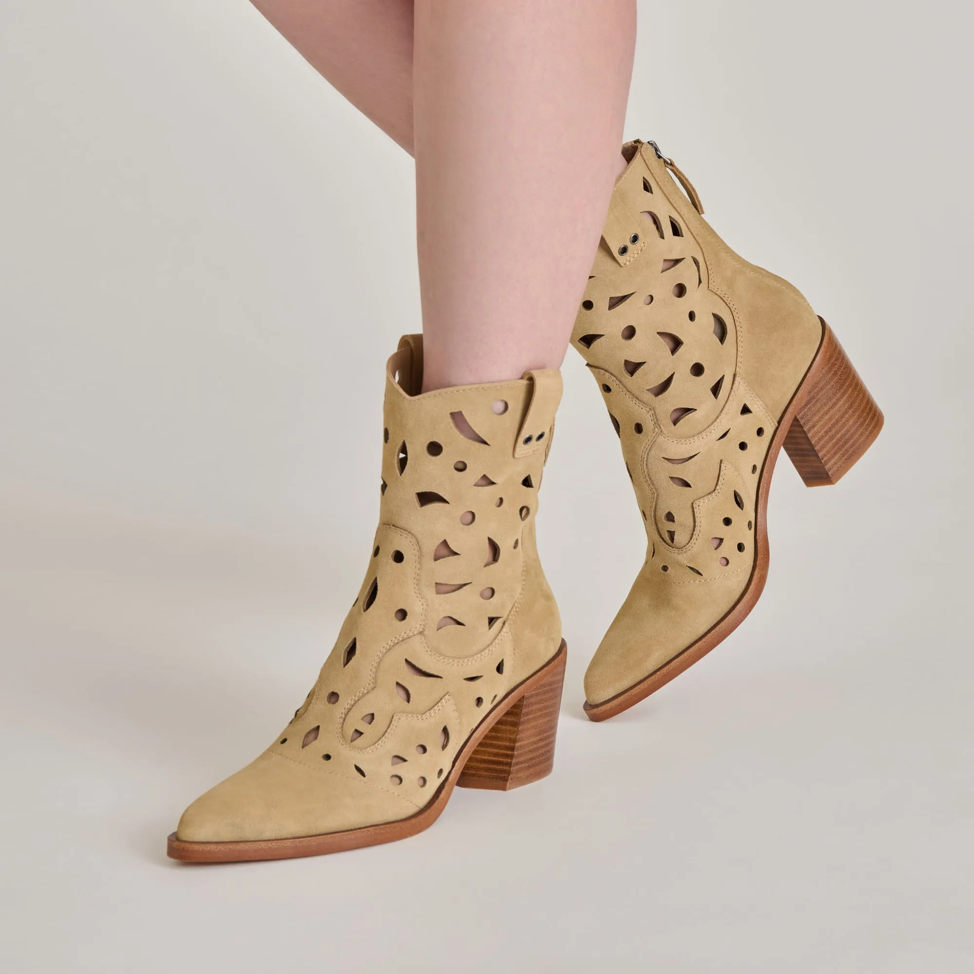 ZENOBI BOOTIES DK TAUPE SUEDE